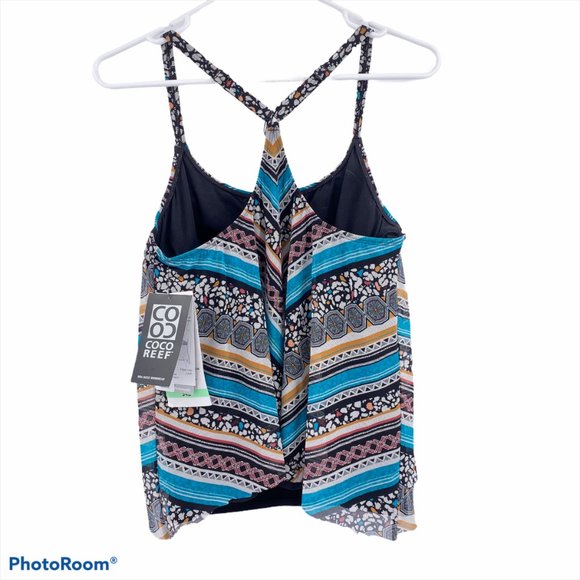 Coco Reef wild stripes tankini top size 34D NEW Fl - Picture 10 of 10